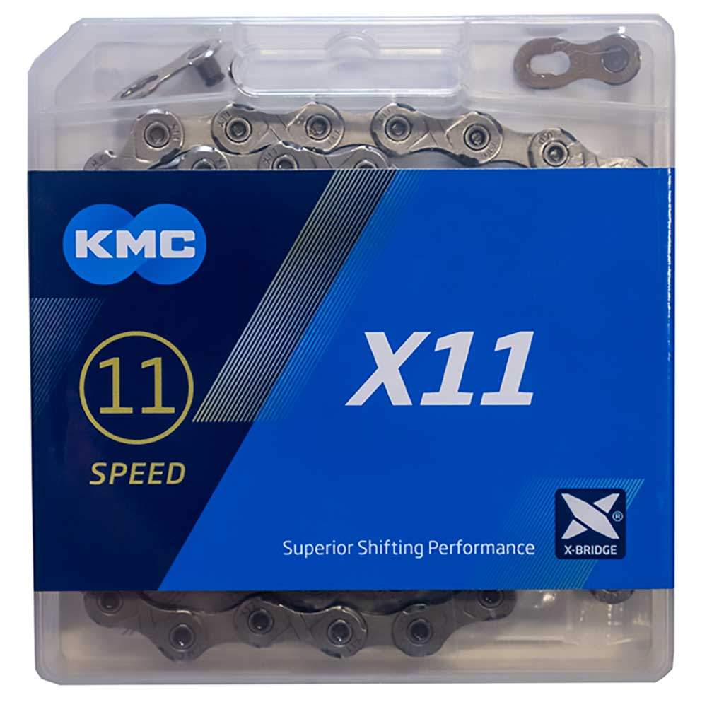 KMC X8 Catena Bici 8 Velocità, Nichel, 116 Maglie, Compatibile Con Shimano, SRAM, Campagnolo