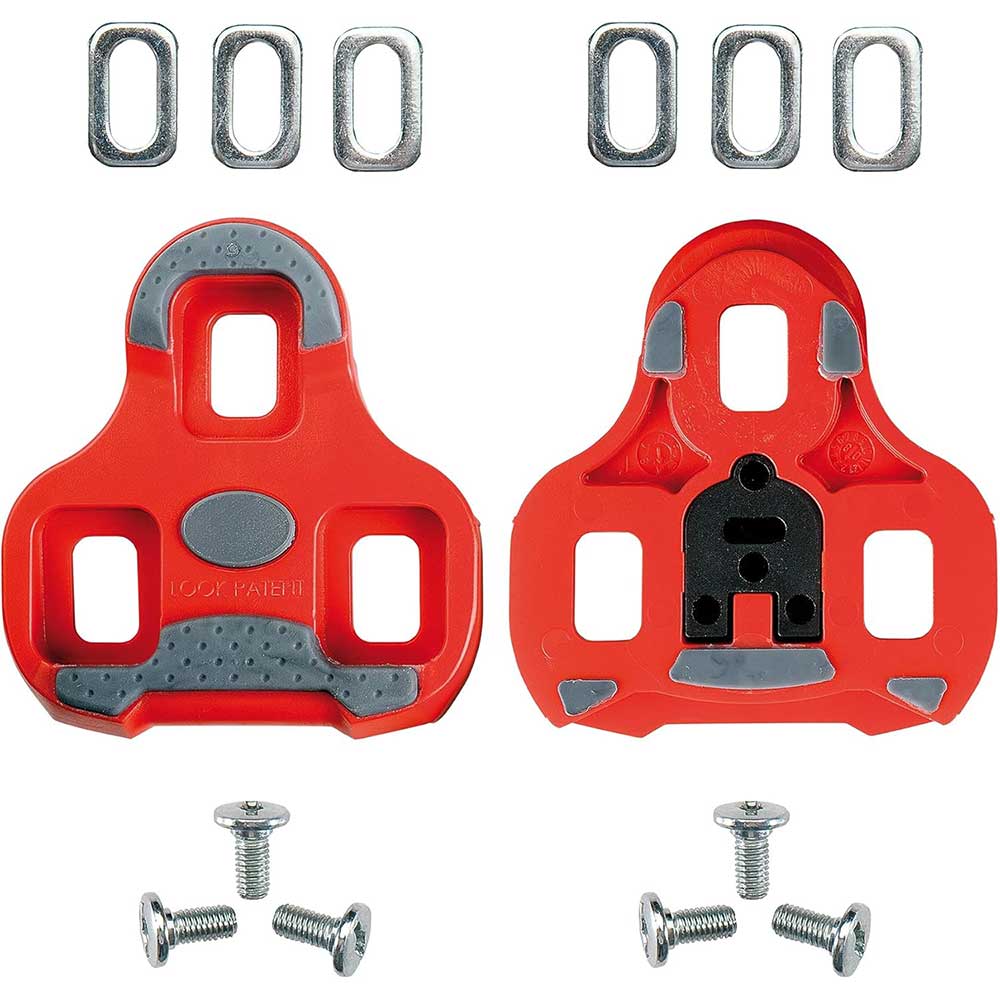 LOOK KEO Grip Rosse 9°: Tacchette Pedali Bici Strada con Gomma Antiscivolo