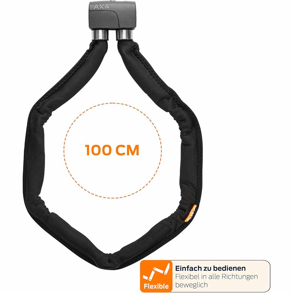 Lucchetto Bici Pieghevole AXA Antifurto 100cm Ø8mm - Nuova Generazione