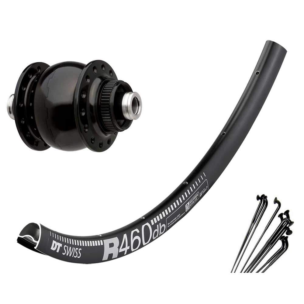 Ruota Assemblata  Dinamo al Mozzo Son 28 12 center lock cerchio Dt R460