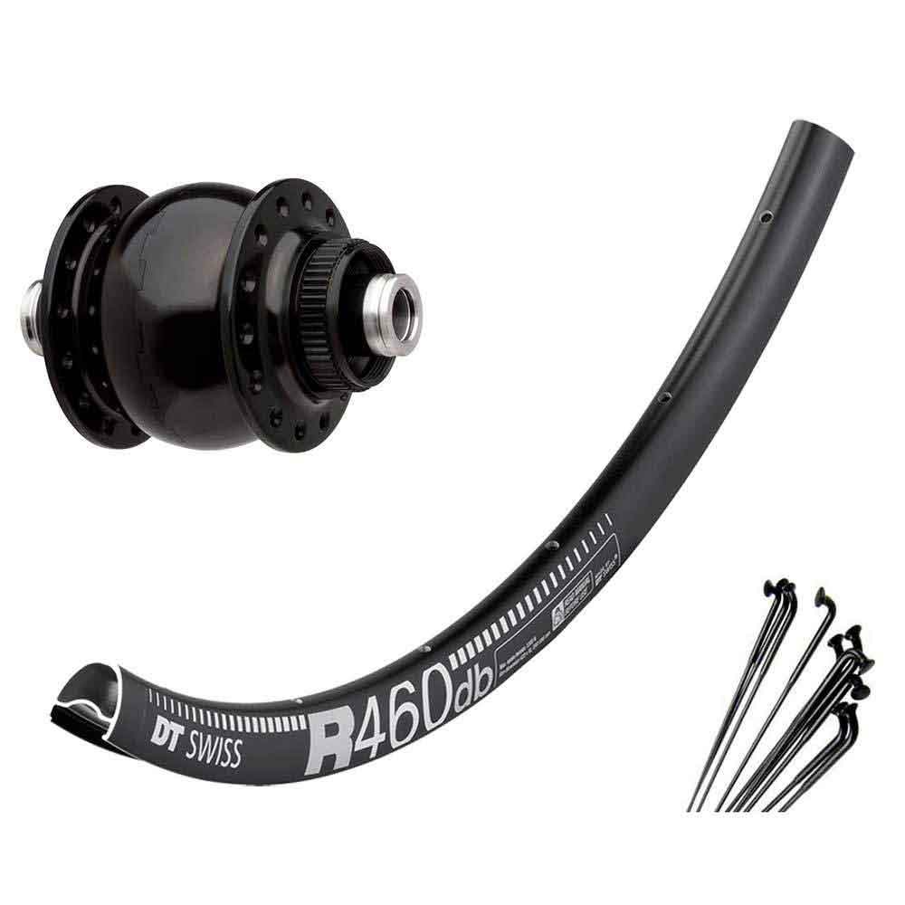 Ruota con mozzo dinamo SonDelux -  perno passante 12- per bici gravel - corsa  assemblata  Mognettibike 