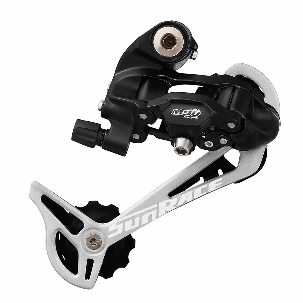 SunRace Deragliatore Posteriore RDM97 9 Velocità Gabbia Lunga per MTB e Bici da Corsa