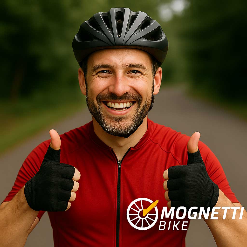 ciclista felice mognettibike