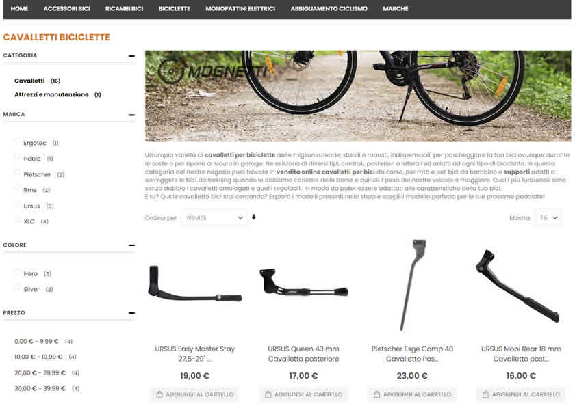 Cavalletti bici online