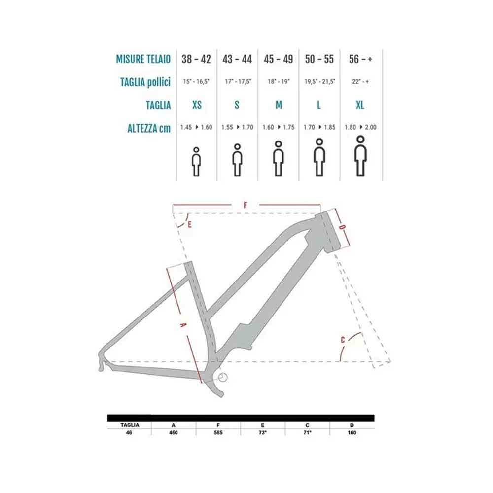 Myland E-Bike city hybrid donna 2022 misure